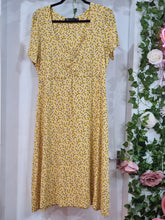 Load image into Gallery viewer, Crew Clothing Company Yellow Ditsy Dress - Size 14
